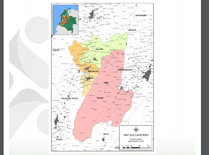 Mapa Rap Eje Cafetero